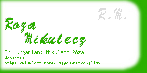 roza mikulecz business card